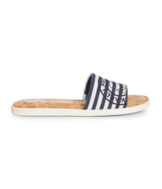 Canta Stripe Slide (Denim / White)