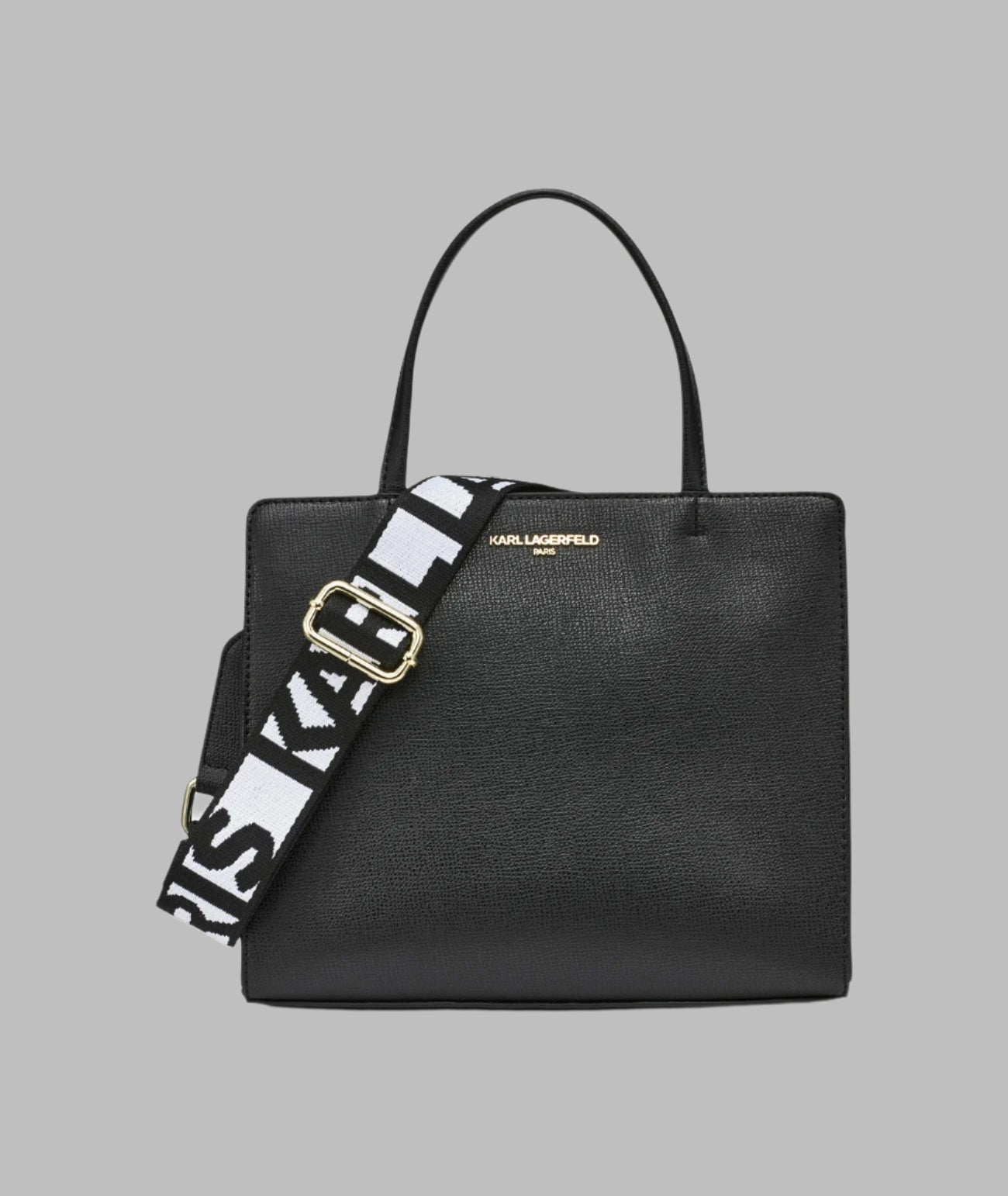 Maybelle Two-Way Satchel (Black / Gold)