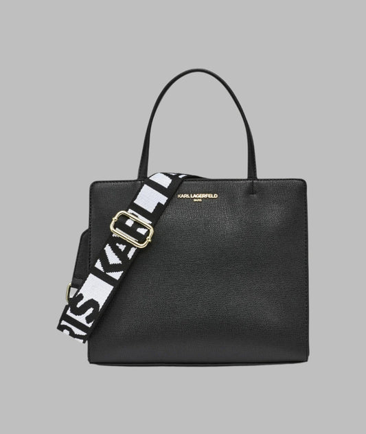 Maybelle Two-Way Satchel (Black / Gold)