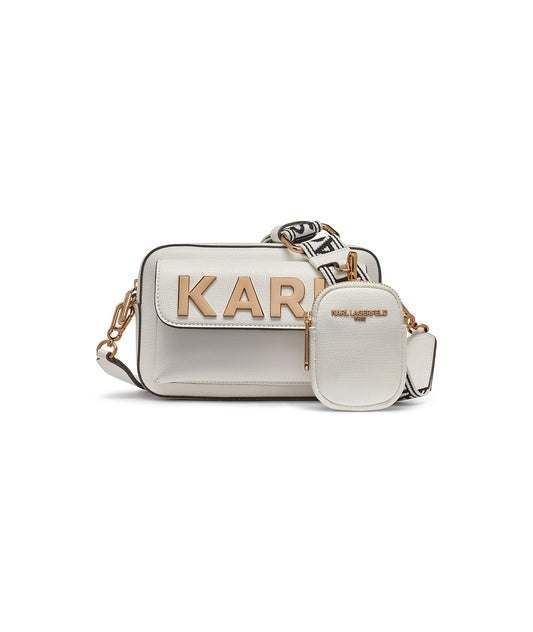 Maybelle Camera Crossbody (White)