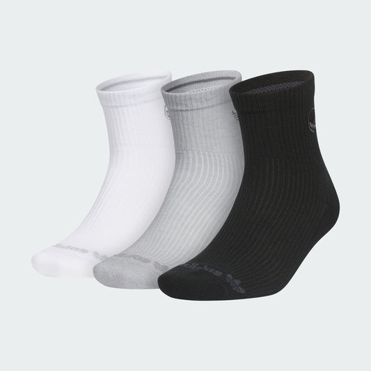 Originals PRM 3-Pack Quarter Socks (White / Onix Mel. / Black)