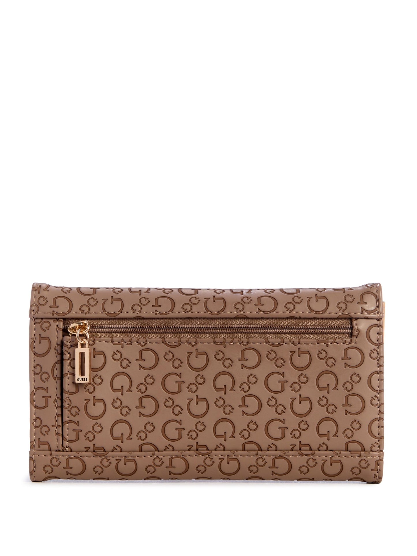 Bowie Debossed Logo Slim Wallet (Latte)