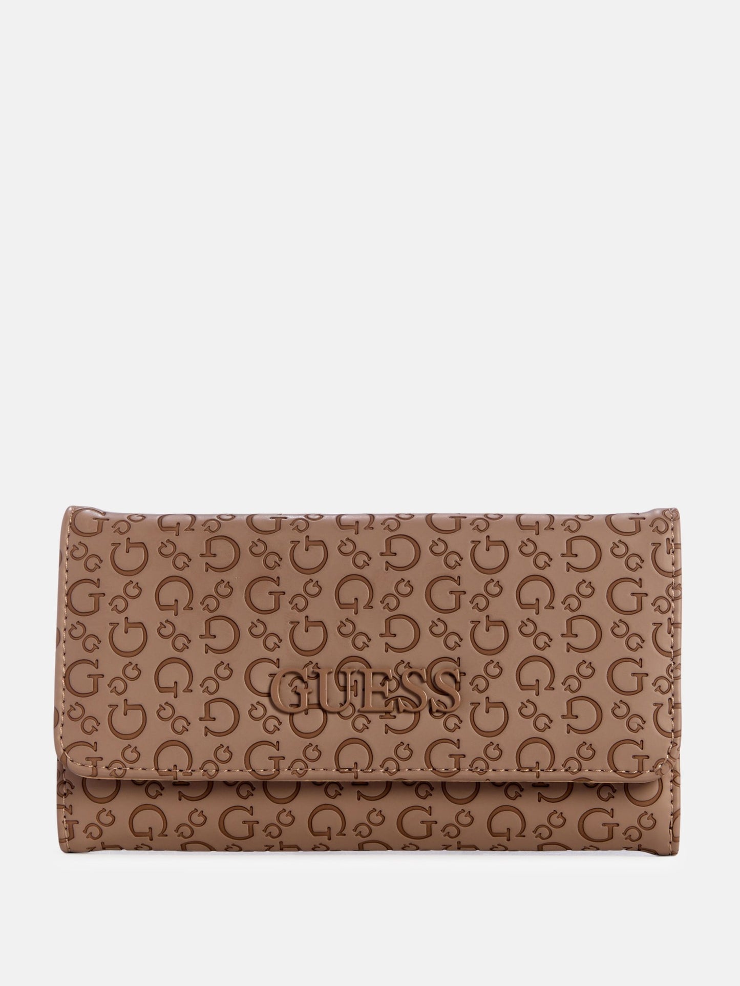Bowie Debossed Logo Slim Wallet (Latte)