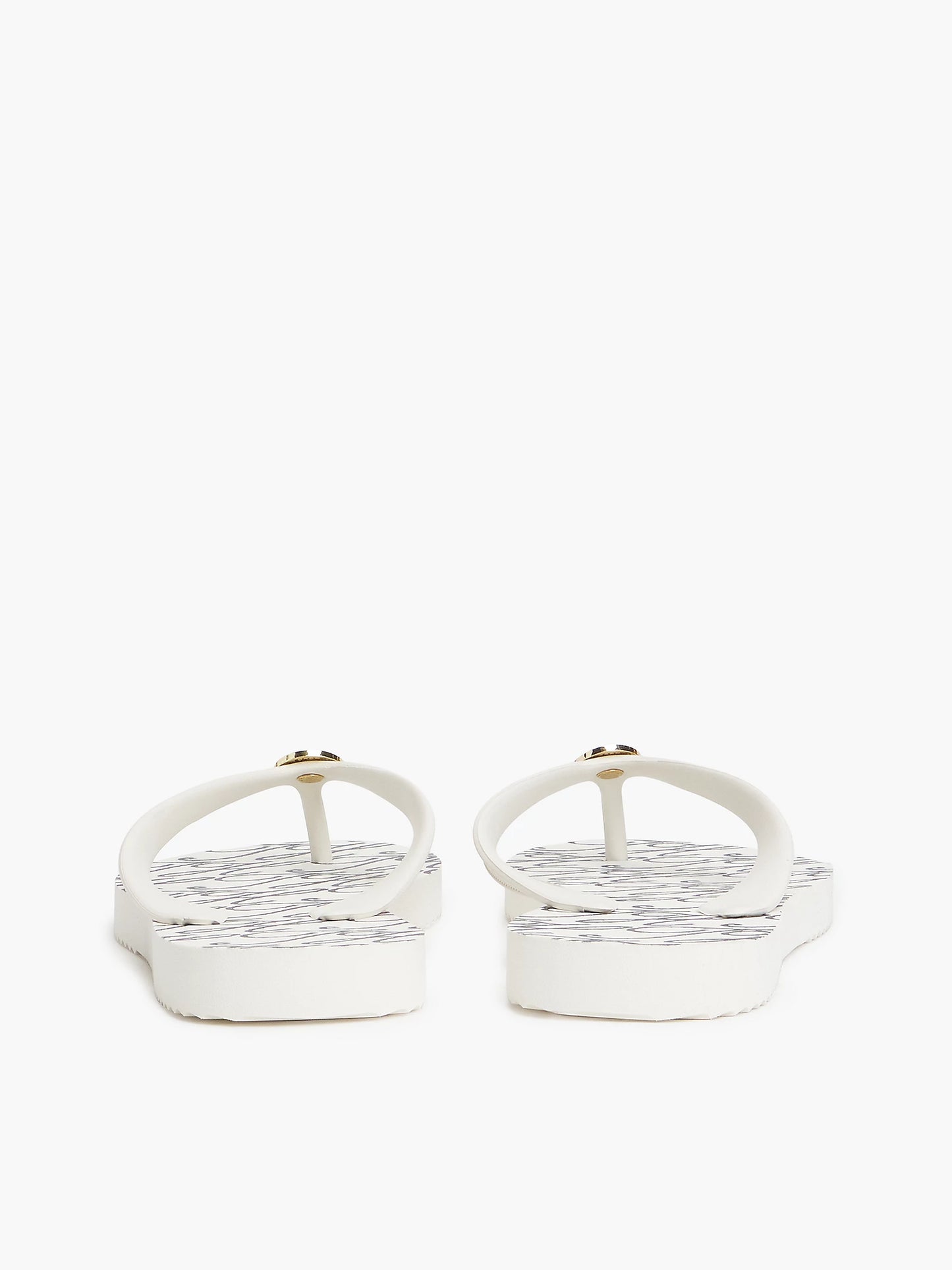 Metal Hardware TH Script Print Flip-Flop