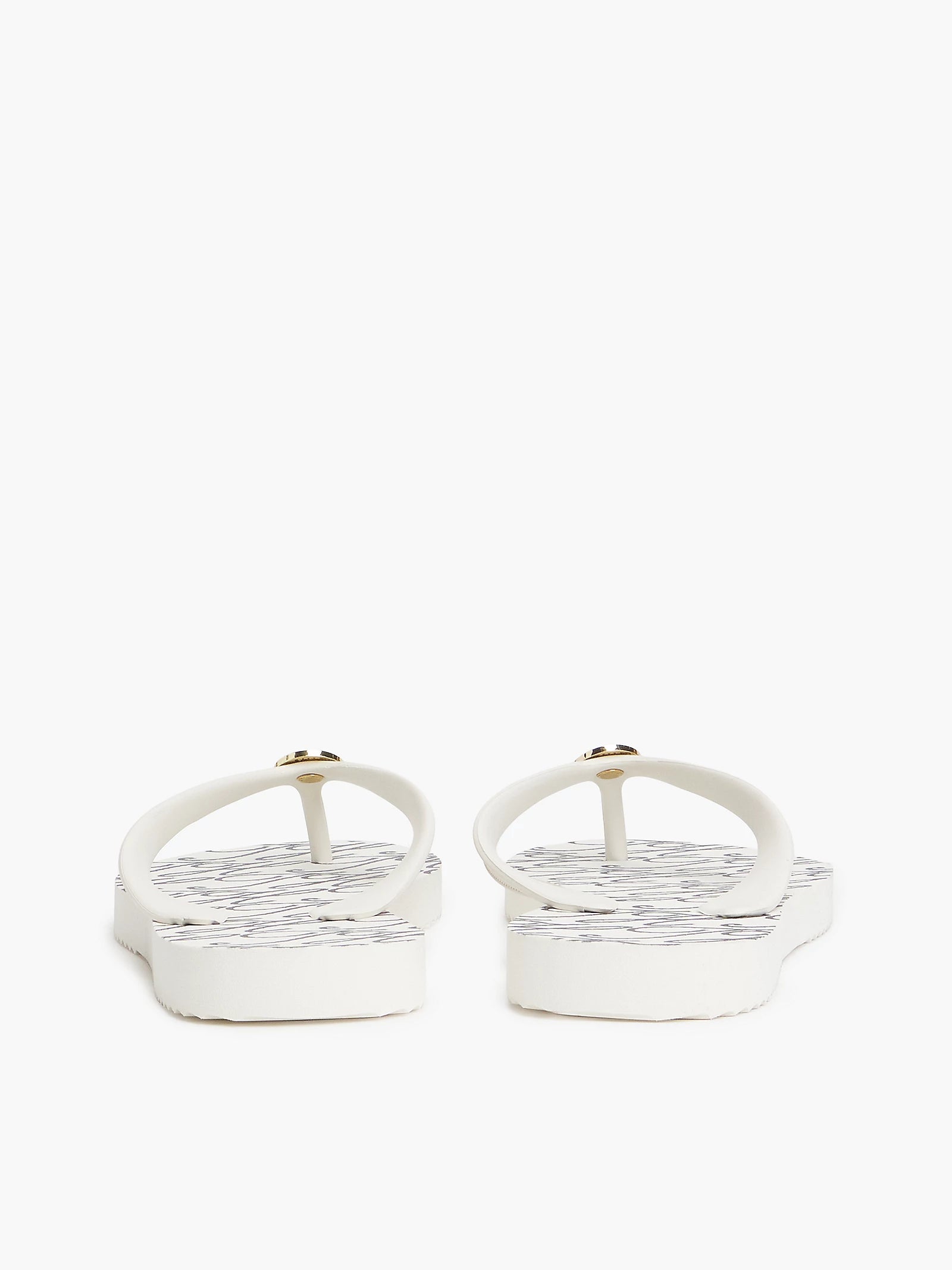 Metal Hardware TH Script Print Flip-Flop