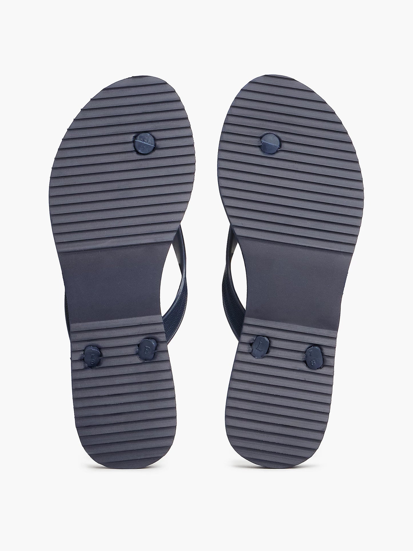 Metal Hardware TH Script Print Flip-Flop