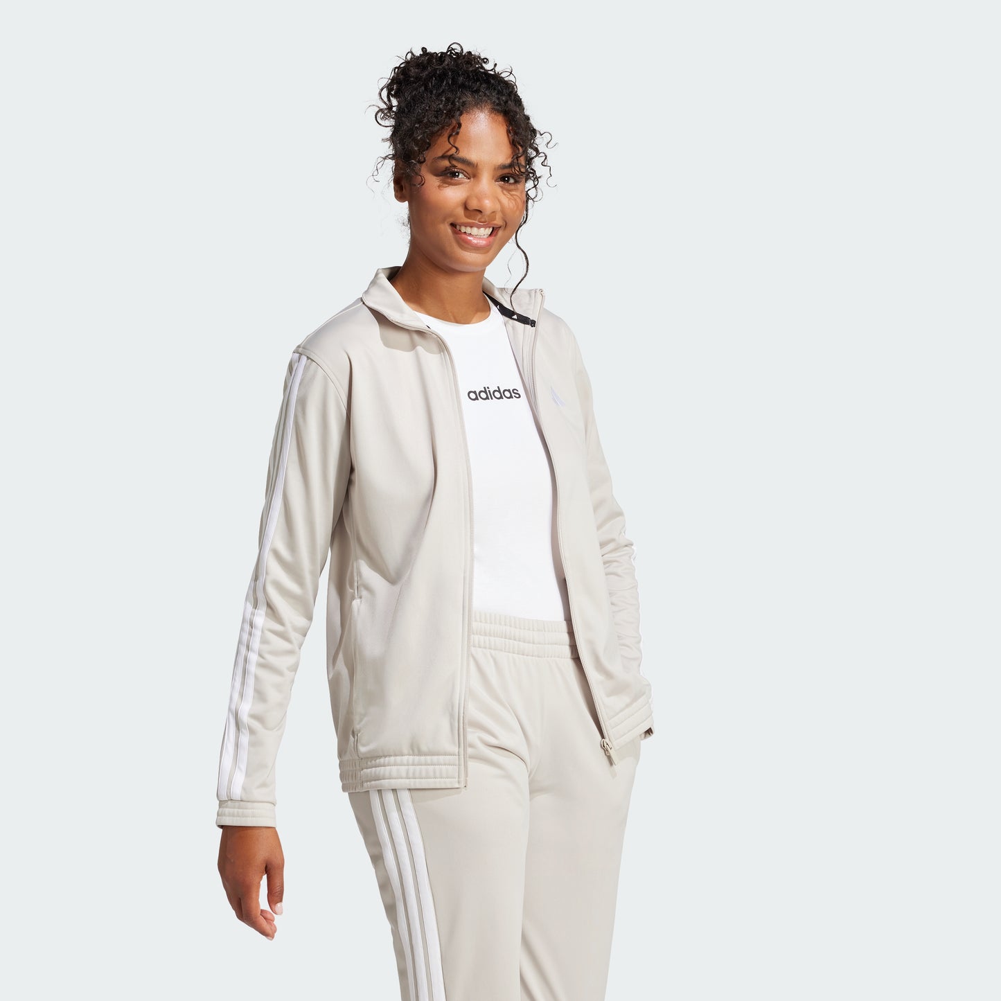Tricot 3-Stripes Track Jacket (Beige / White)