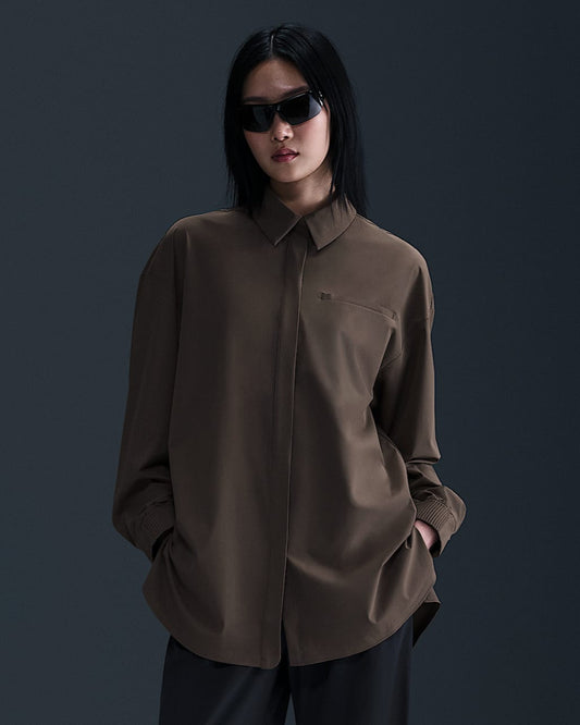 24.7 PerfectStretch Dri-FIT Oversized Long-Sleeve  (Brown)