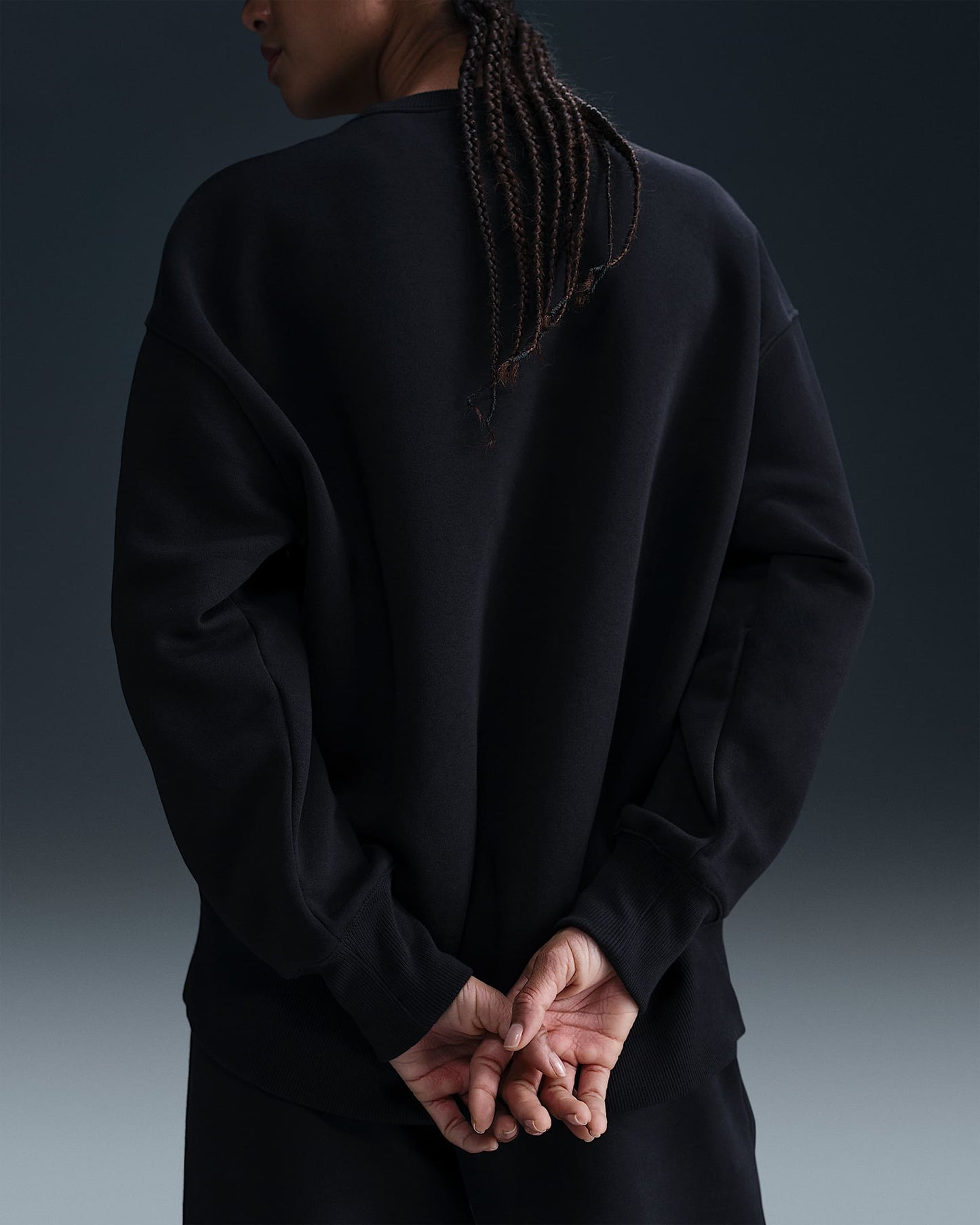 Phoenix Fleece Oversized Sweatshirt (Black)