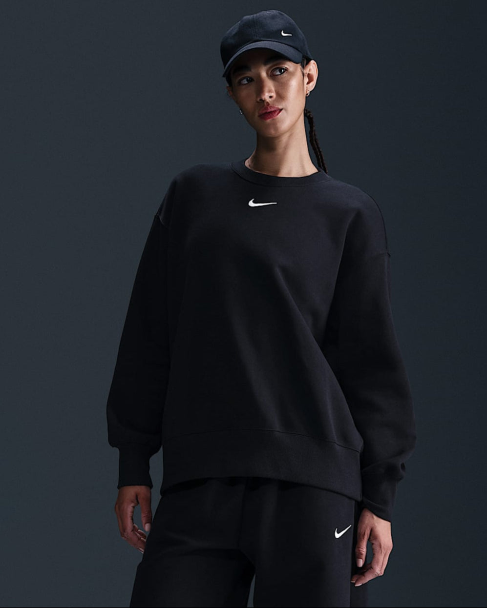 Phoenix Fleece Oversized Sweatshirt (Black)