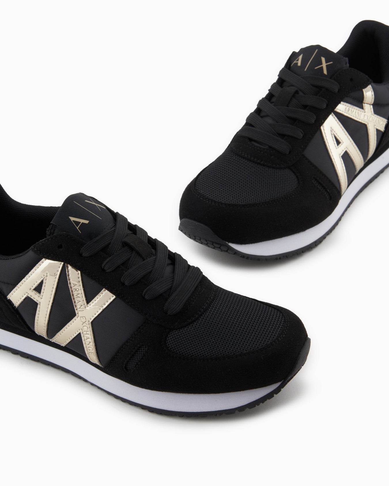 Microfiber sneakers with logo