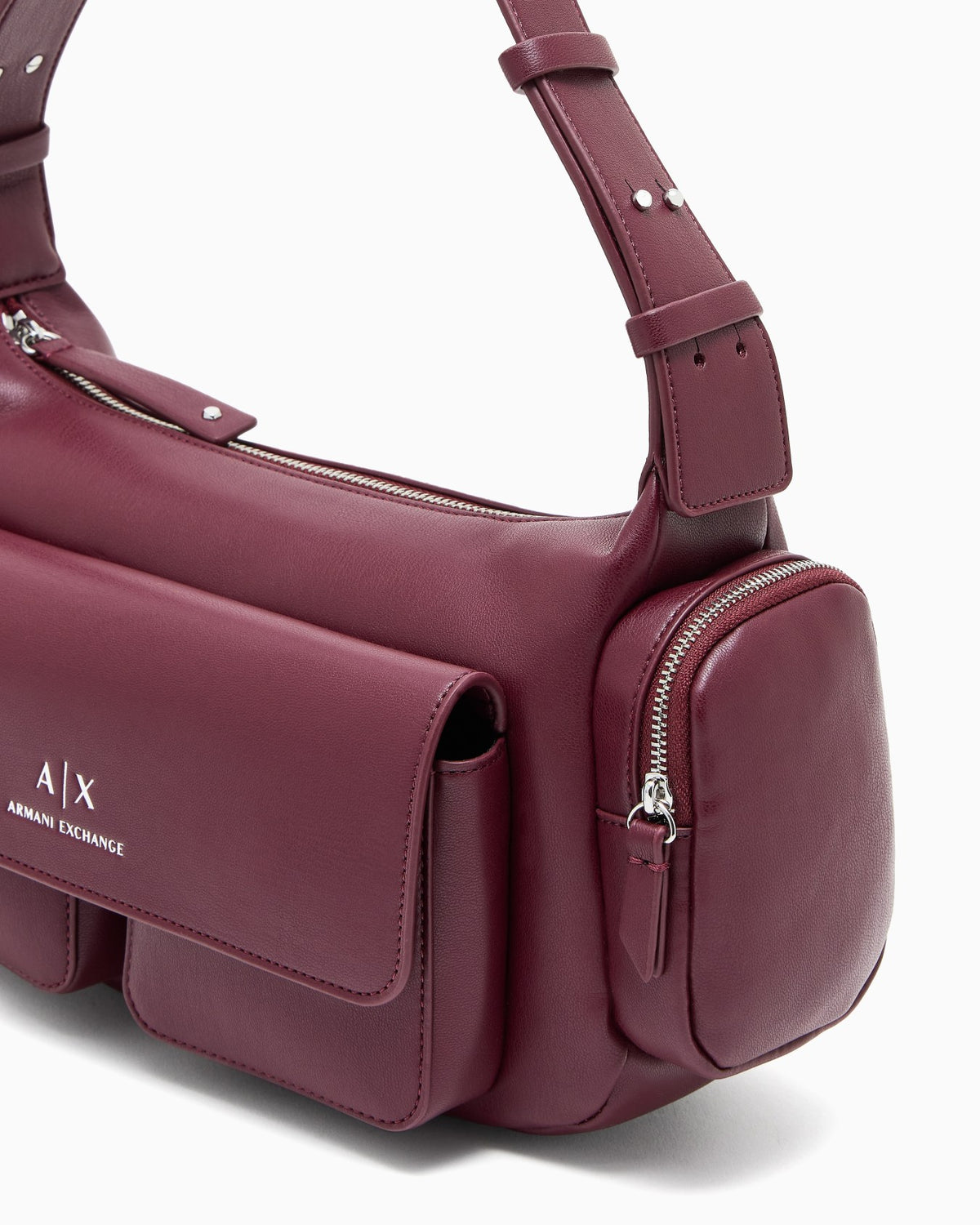 Large shoulder bag with side pockets