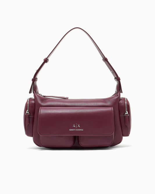 Large shoulder bag with side pockets