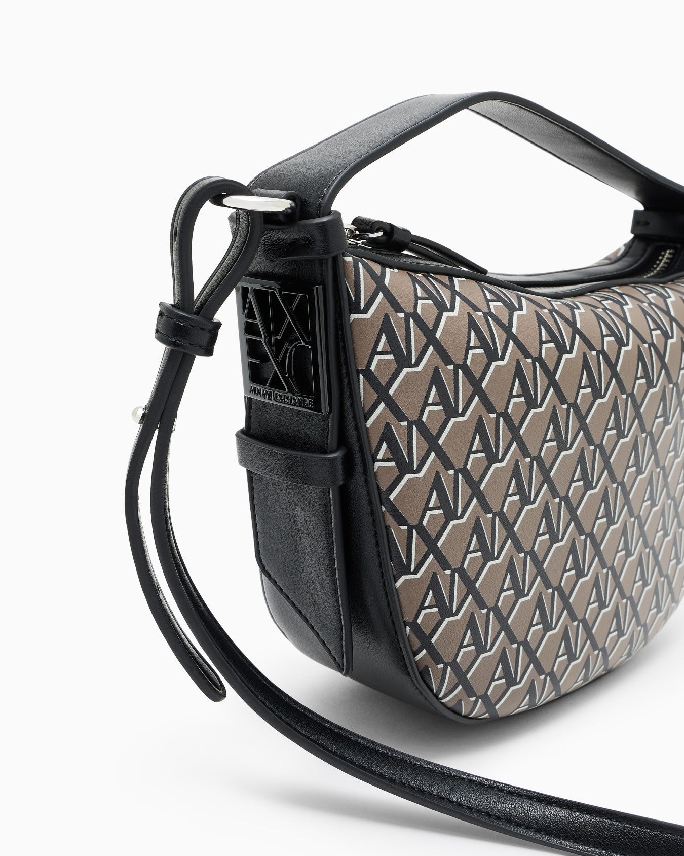 Hobo bag with allover logo
