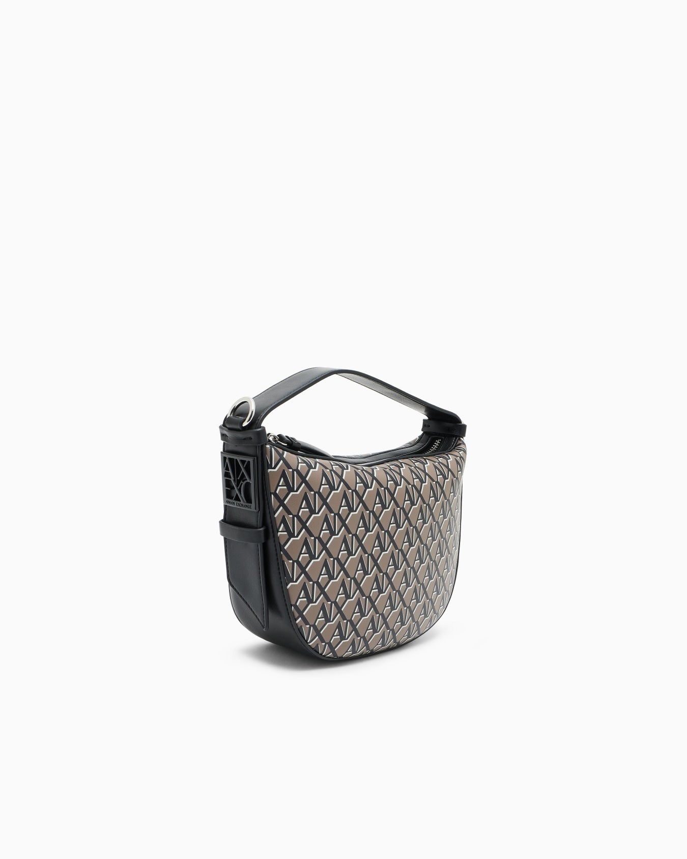 Hobo bag with allover logo