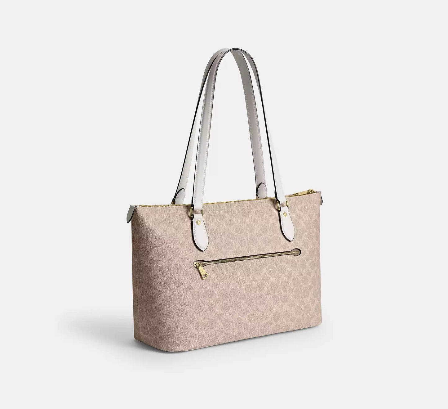 Gallery Tote Bag In Signature Canvas (Sand / Chalk)