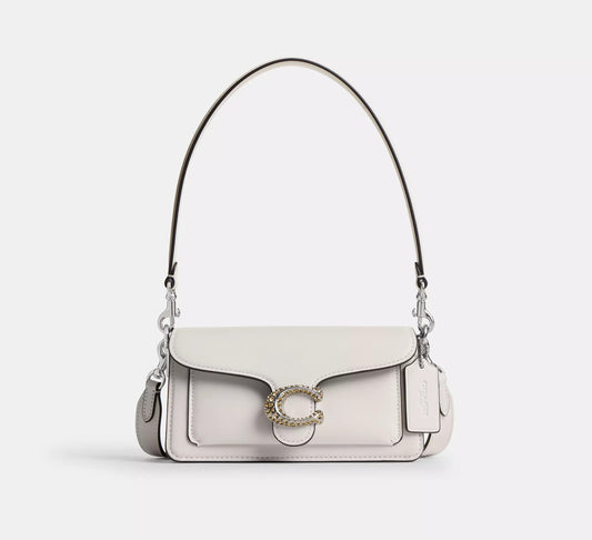Tabby Shoulder Bag 20 (Silver / Chalk)