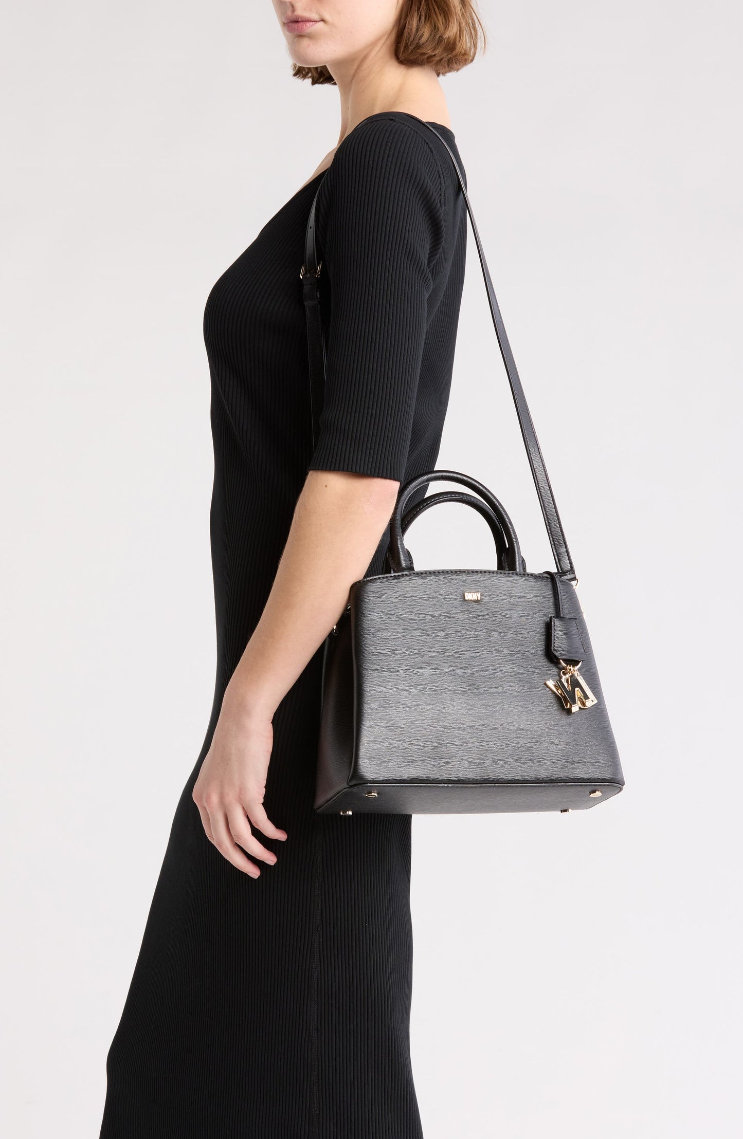 Paige Medium Satchel (Black)