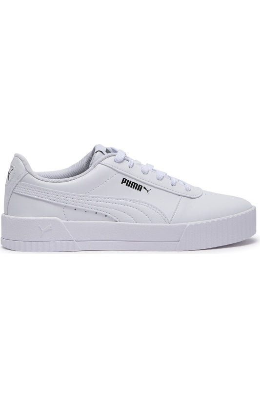 Carina Leather Sneakers (White / White / Black)