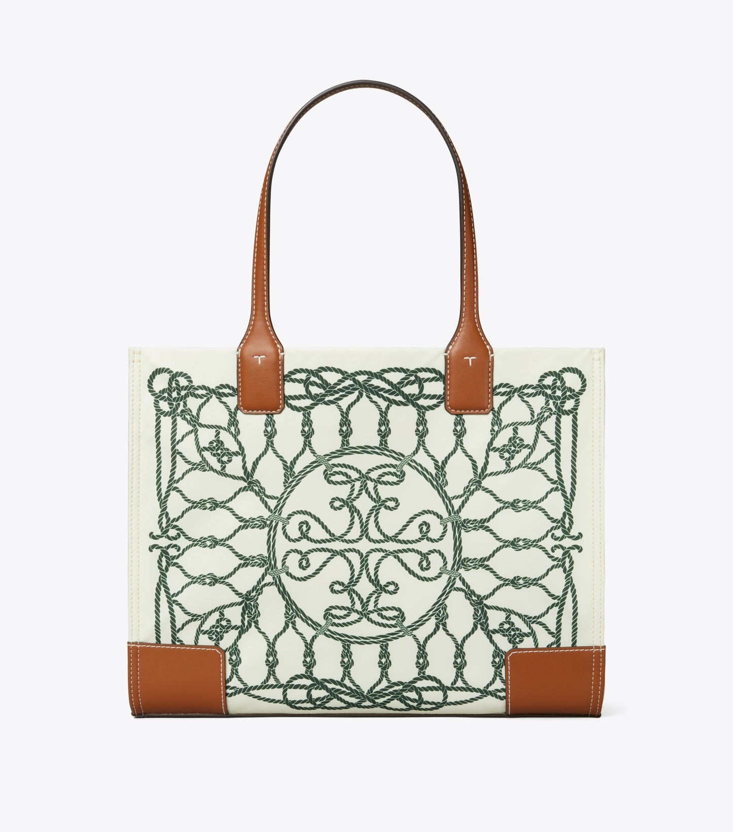 Ella Printed Small Tote (Ivory Abstract Rope)