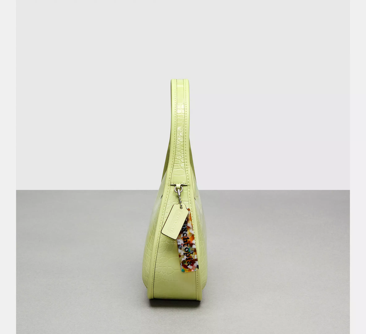 Ergo Bag In Croc Embossed Coachtopia Leather (Pale Lime)