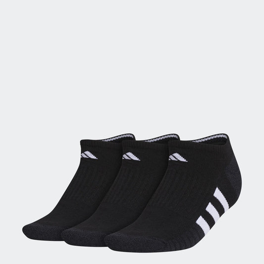 Cushioned No-Show Socks 3 Pairs (Black / White)